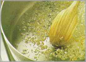 Hacer un sofrito con medio vaso de aceite de oliva, la cebolla picada y un diente de ajo, que una vez dorado, casi chamuscado, se sacará de la cacerola.
