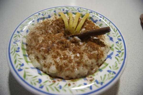 Arroz con leche cremoso