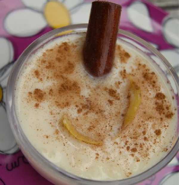 Arroz con leche en asador lékué