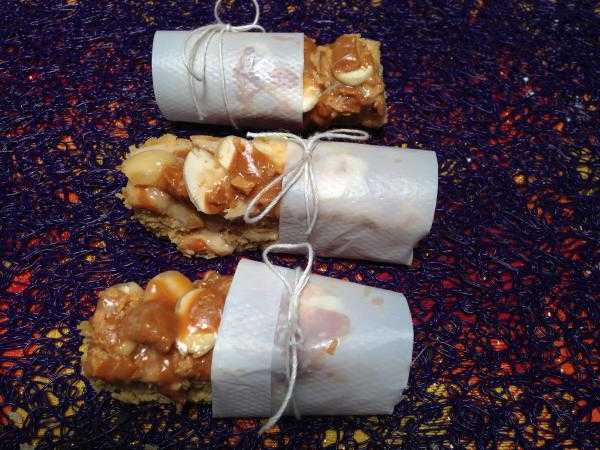 Barras de almendras y toffee