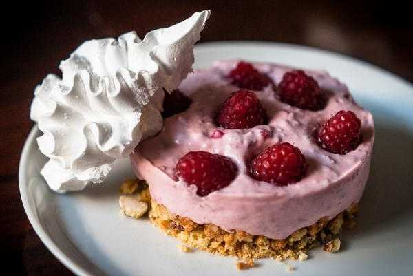 Frambuesas con crema