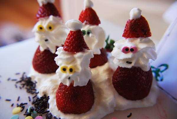 Fresas de navidad - papá noel