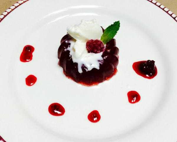 Gelatina de frambuesa