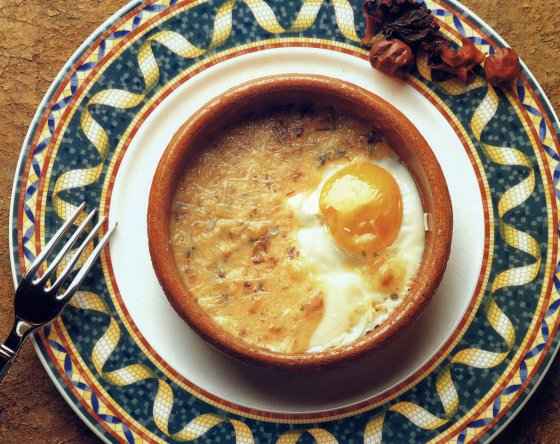 Huevos al queso de menorca