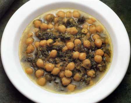 Garbanzos con espinacas