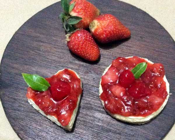 Mini cheesecake de fresa