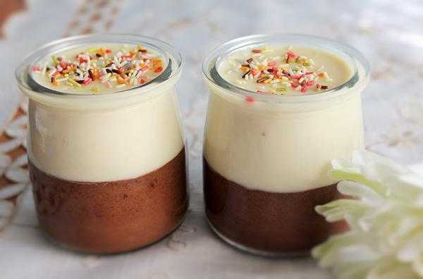 Mousse de dos chocolates y naranja