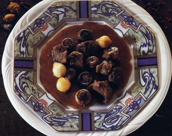 Salteado de ternera con setas