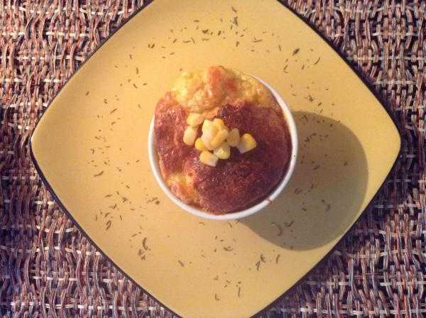 Soufflé de maíz tierno