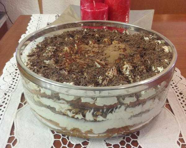 Tiramisú casero con mascarpone