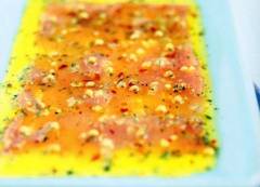 Carpaccio de pato a la naranja