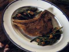 Chuletas de ternera con verduras