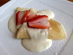 Crepes con crema de naranja