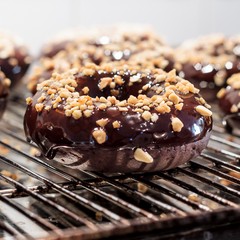 Donuts veganos de chocolate