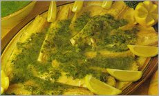 Filetes de pescado al vino blanco