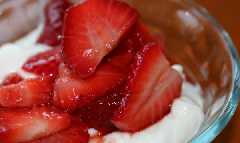 Fresas con crema fáciles