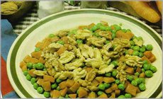 Guisantes con nueces