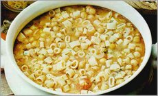 Pasta y garbanzos