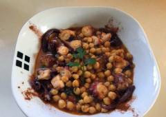 Pulpo con garbanzos