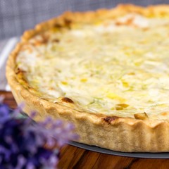 Quiche vegana de tofu y calabacín