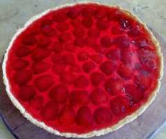 Tarta de frutillas con gelatina light