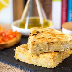 Tortilla de patatas vegana y sin gluten