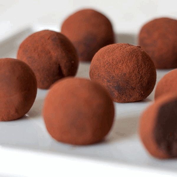 Trufas veganas de chocolate